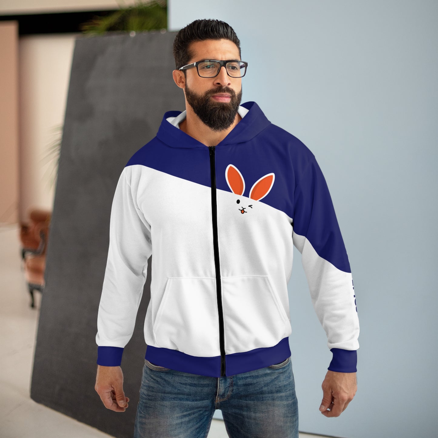 Unisex 'Bad Bunny' Hoodie - Blue-Violet